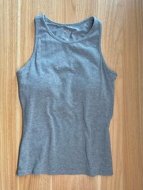 Klassy Network Women’s Gray High Neck  Sleeveless Tank Top Small